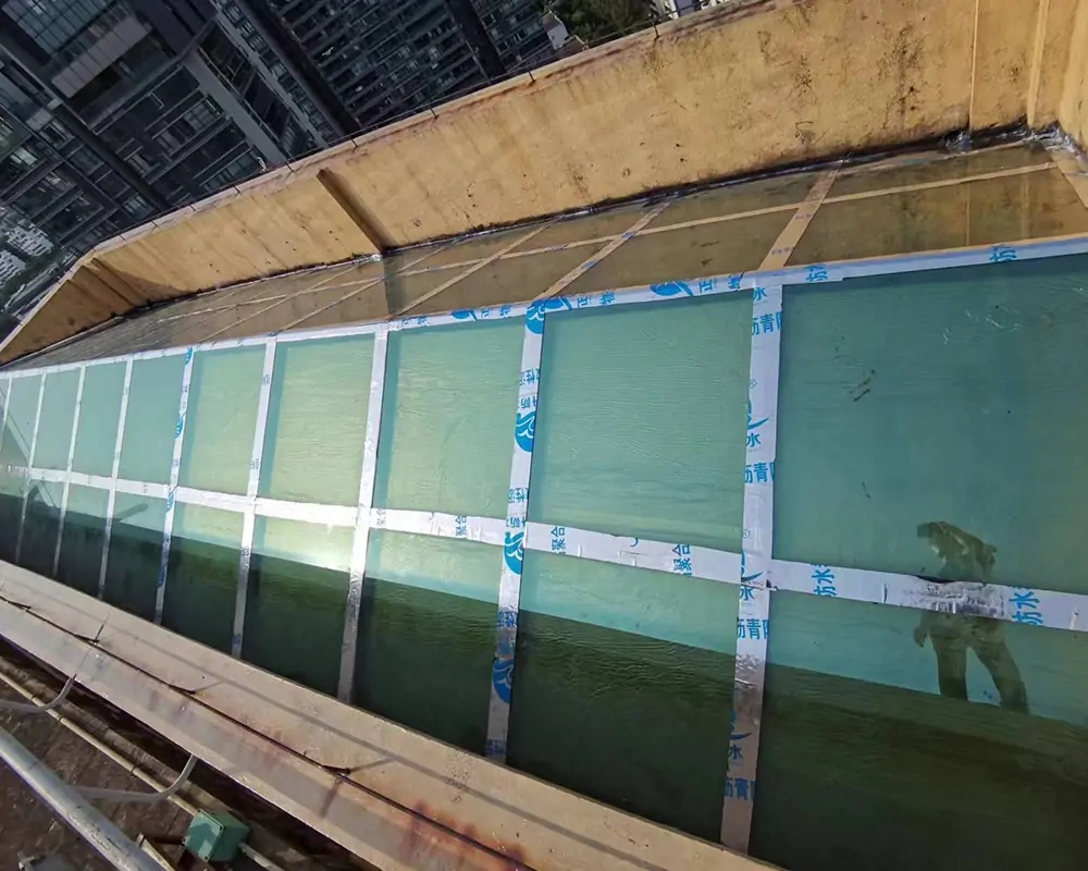 新界元朗某工業大廈滲水搶修工程