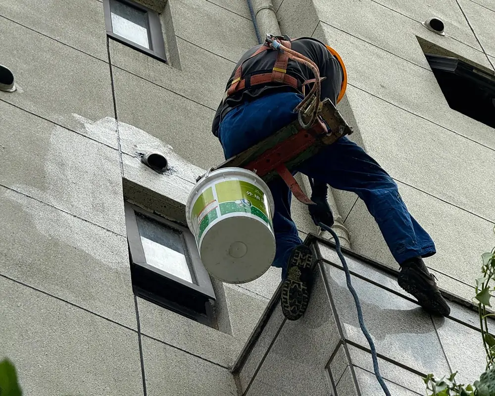 香港沙田某住宅小區外牆渗水修復工程